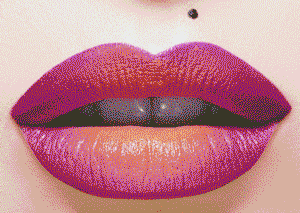 Gif animé bouche pastel